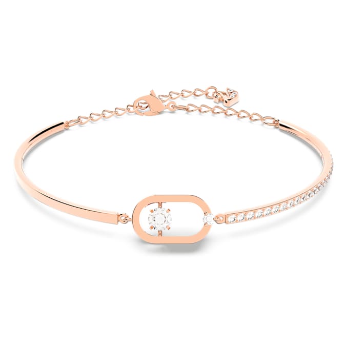 White - rose-gold tone plated